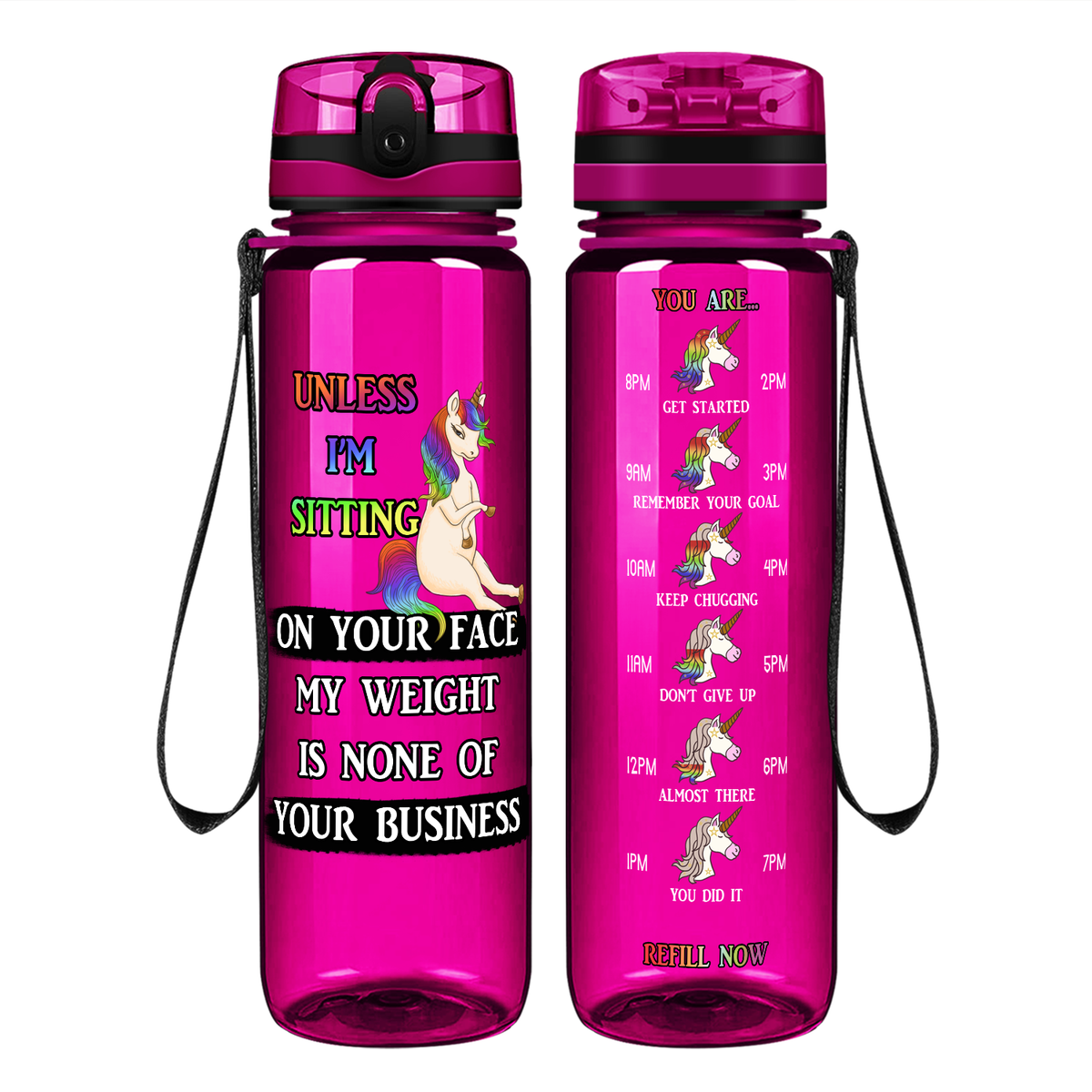My Weight Is None Of Your Business on 32 oz Motivational Tracking Water Bottle