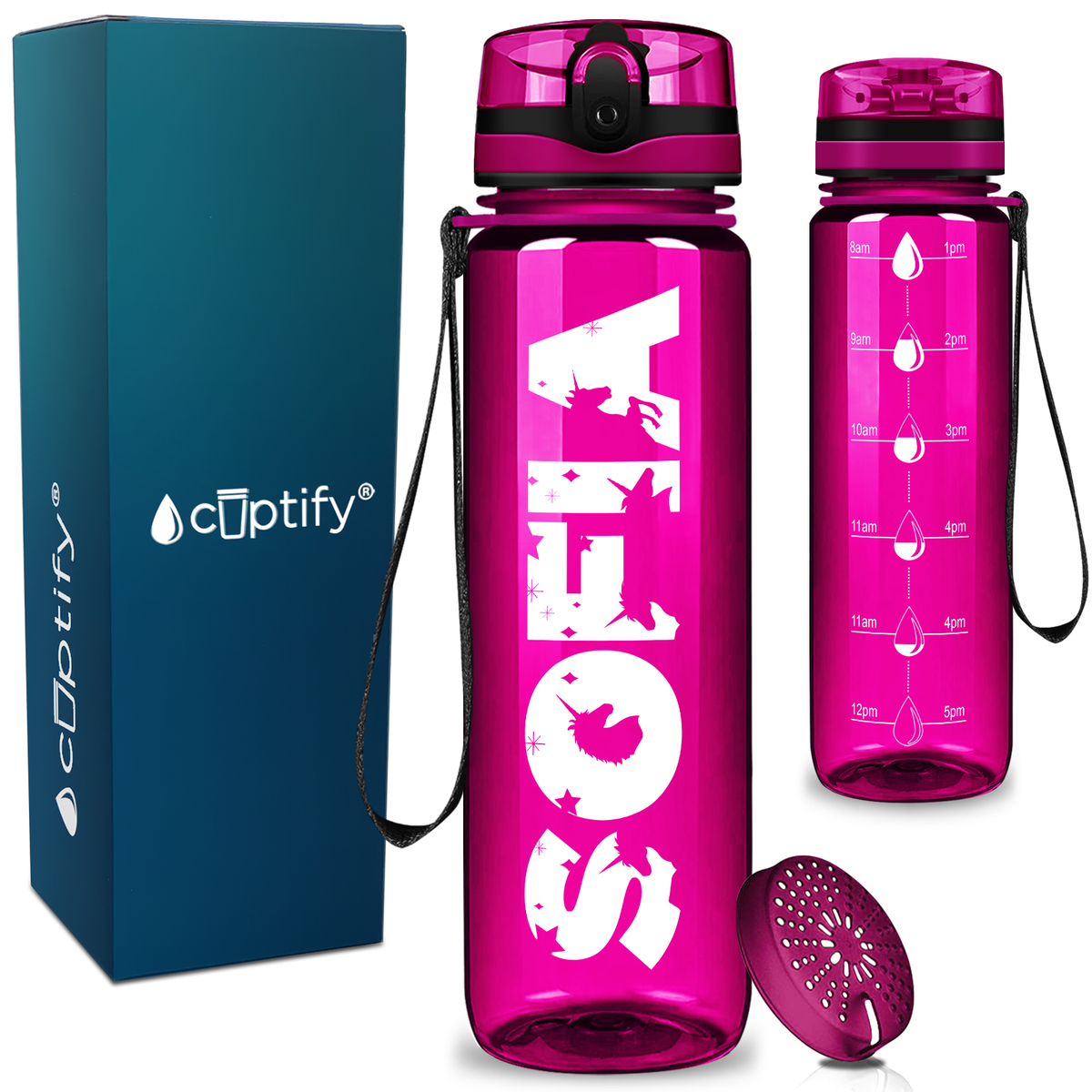 Personalized Unicorn Kids Water Bottle