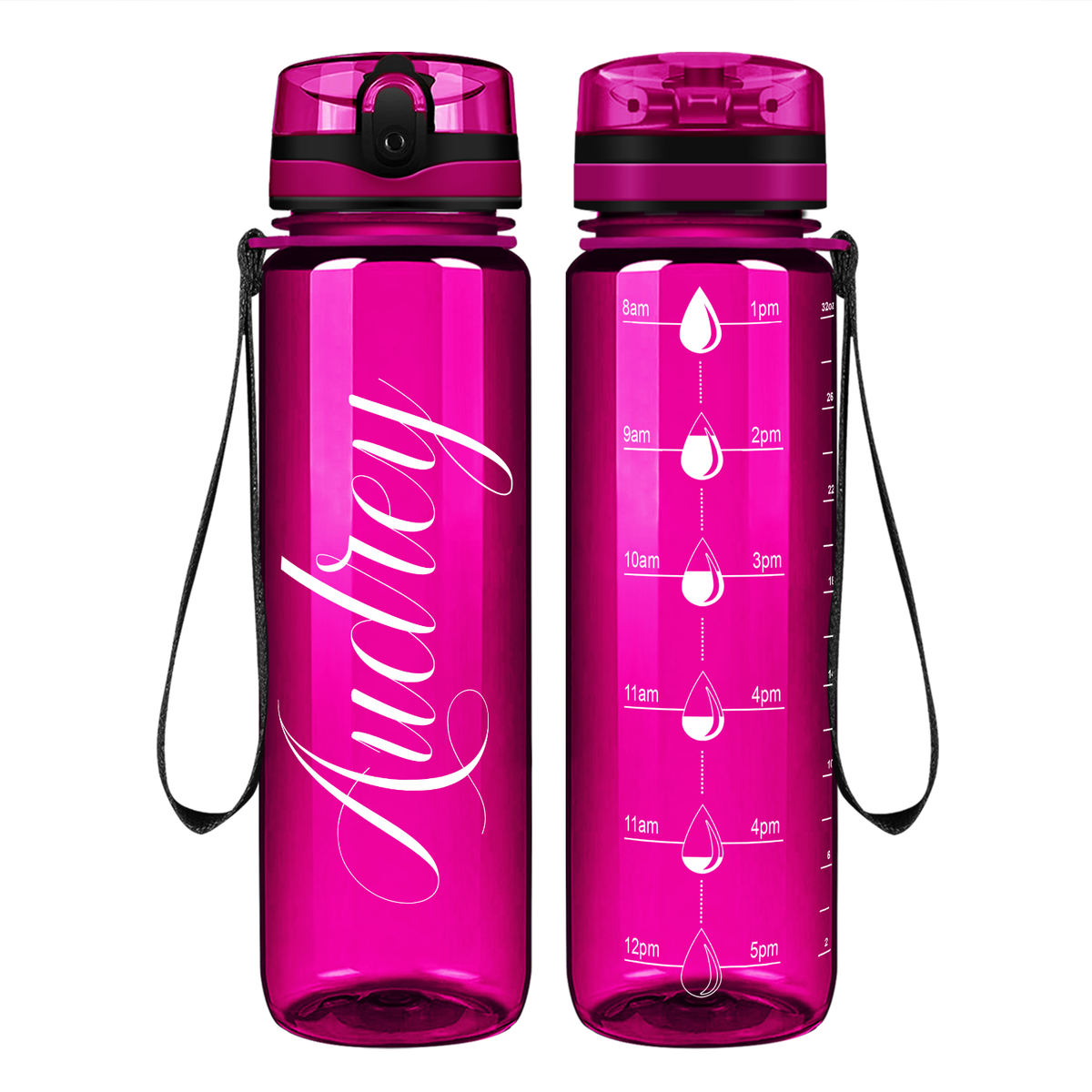 Cuptify Personalized Fuchsia Gloss Water Bottle