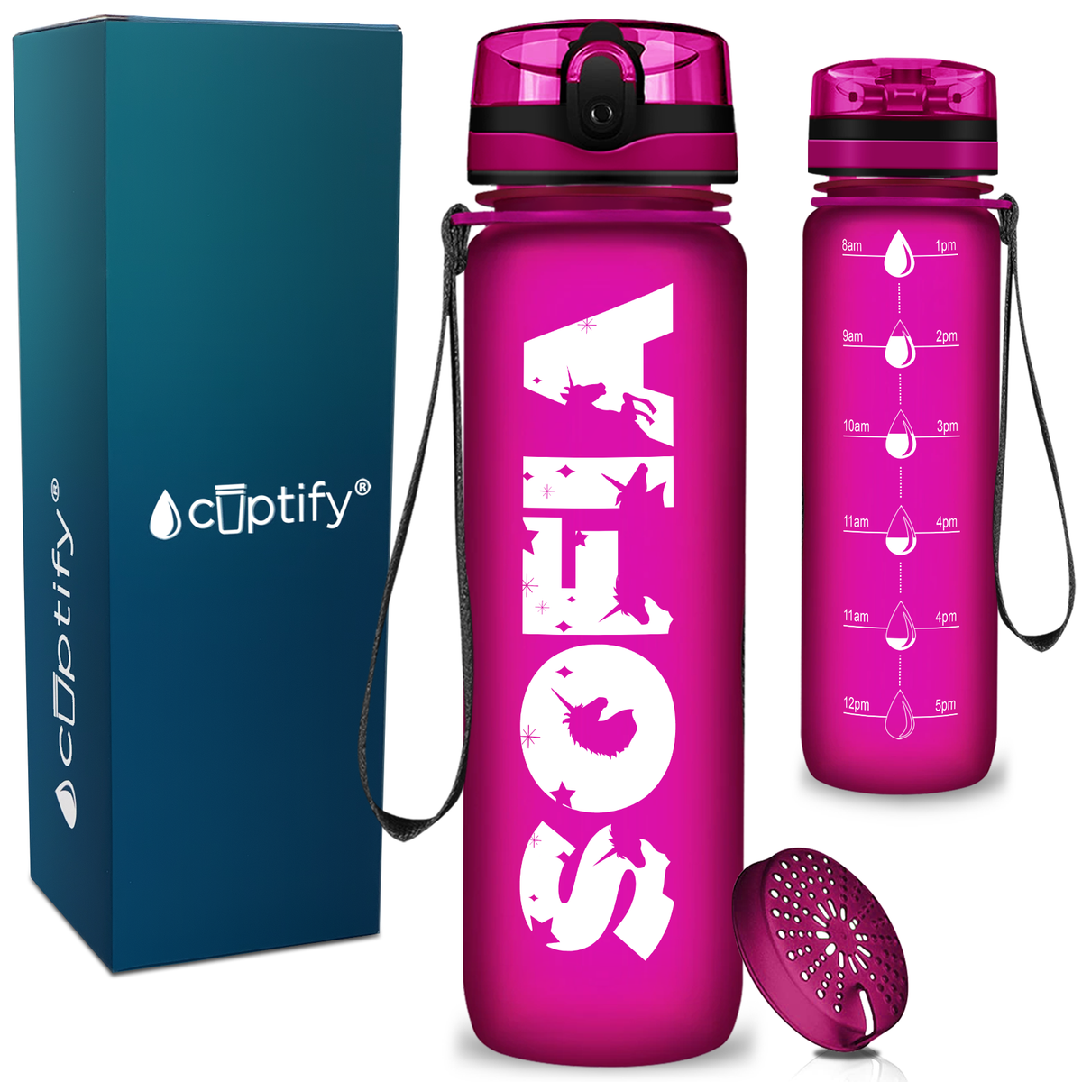 Personalized Unicorn Kids Water Bottle