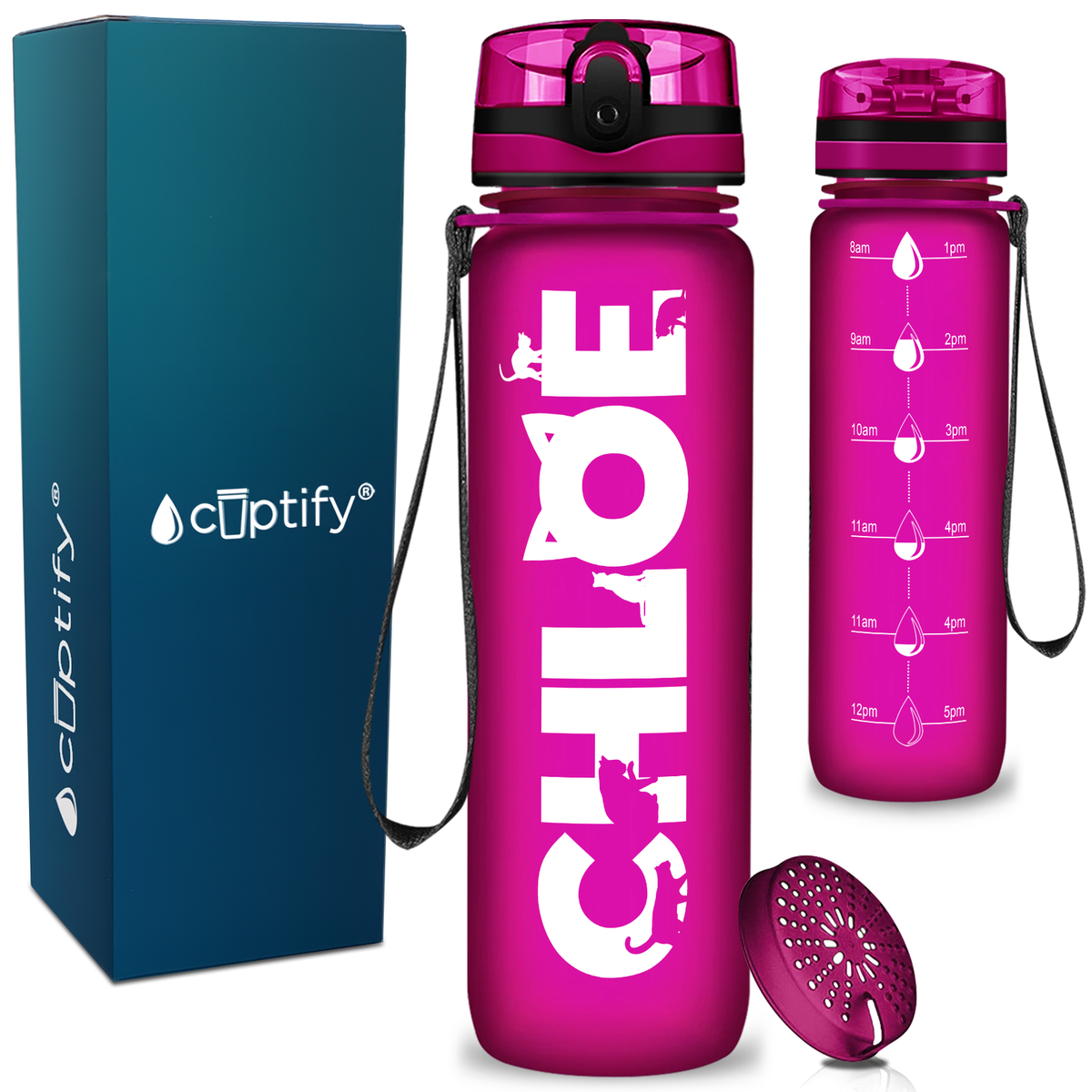 Personalized Cat Kids Water Bottle