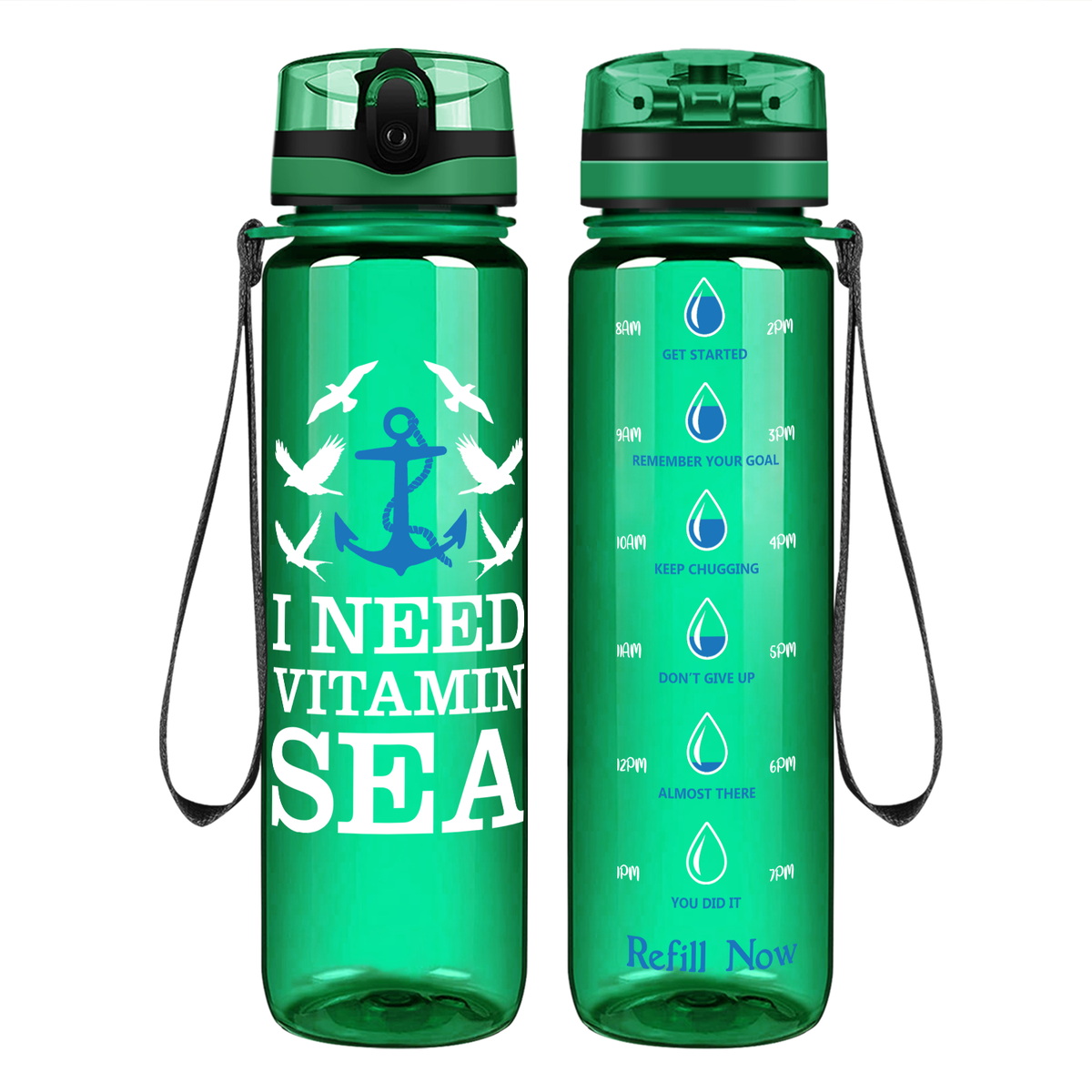 I need Vitamin Sea on 32 oz Motivational Tracking Beach Water Bottle