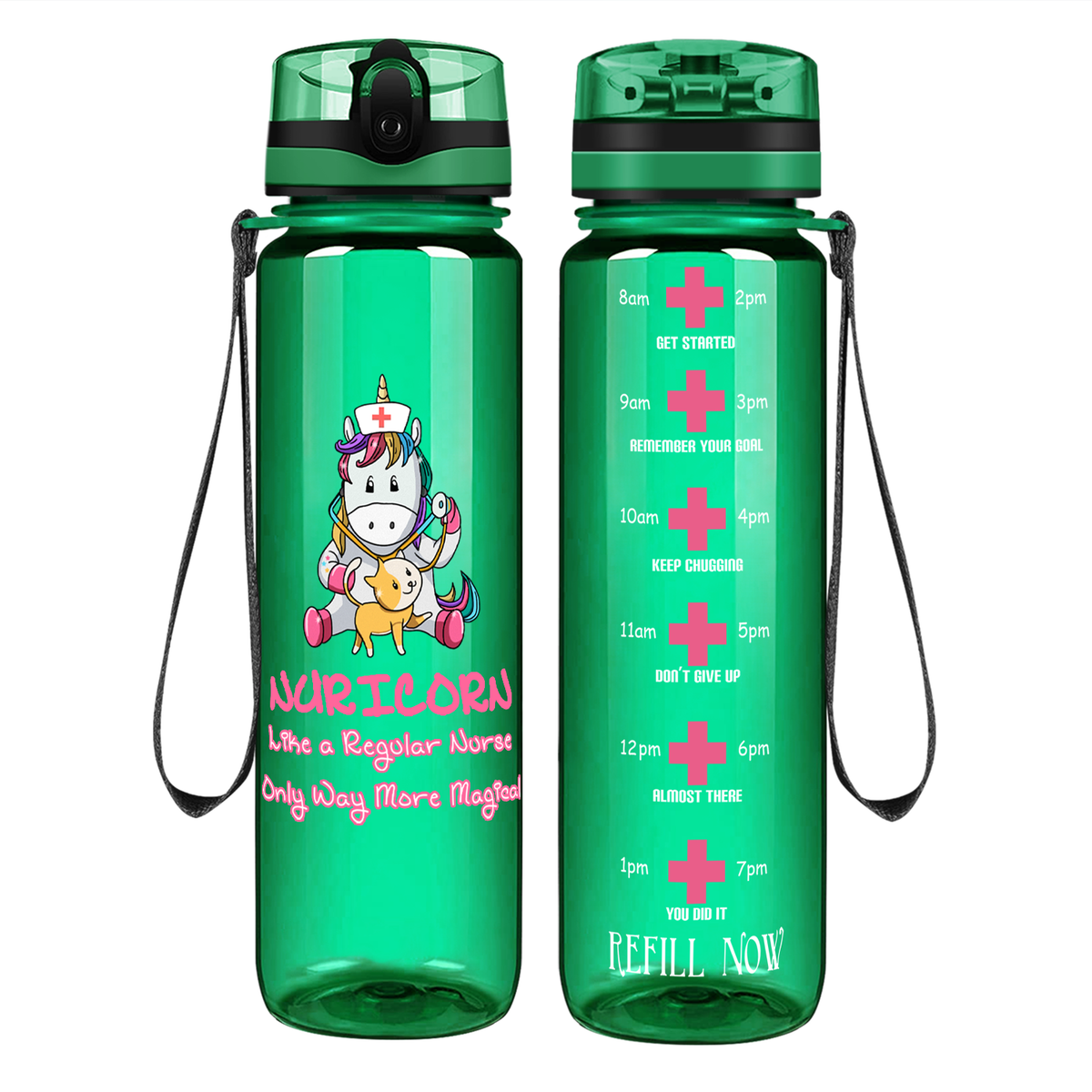 Nuricorn More Magical on 32oz Motivational Nurse Water Bottle