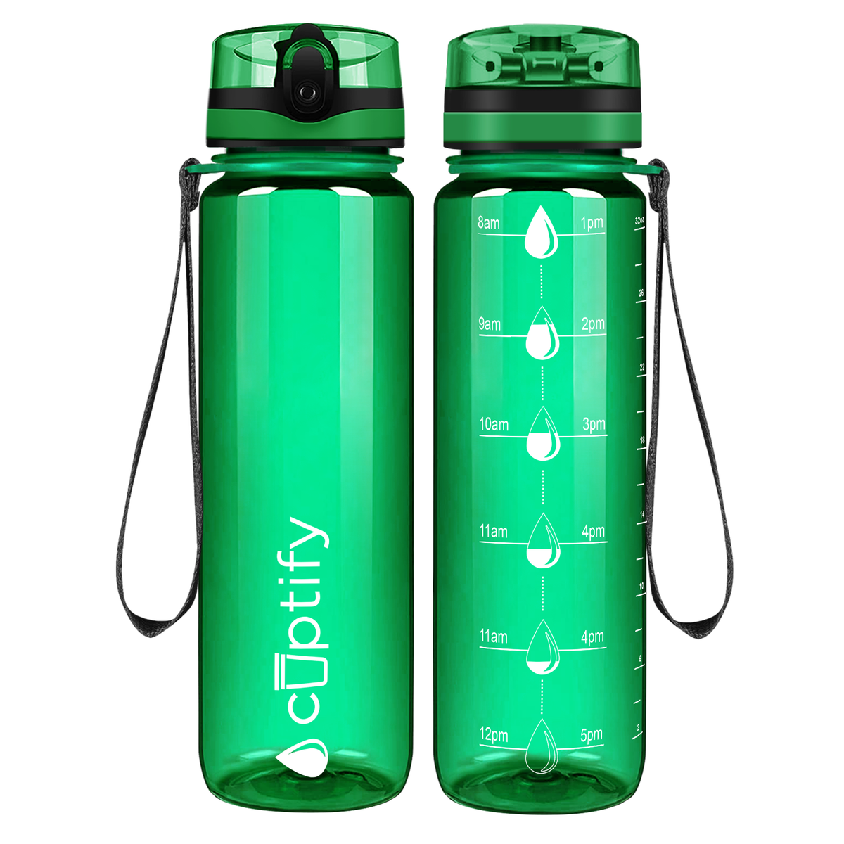 Cuptify Green Water Bottle
