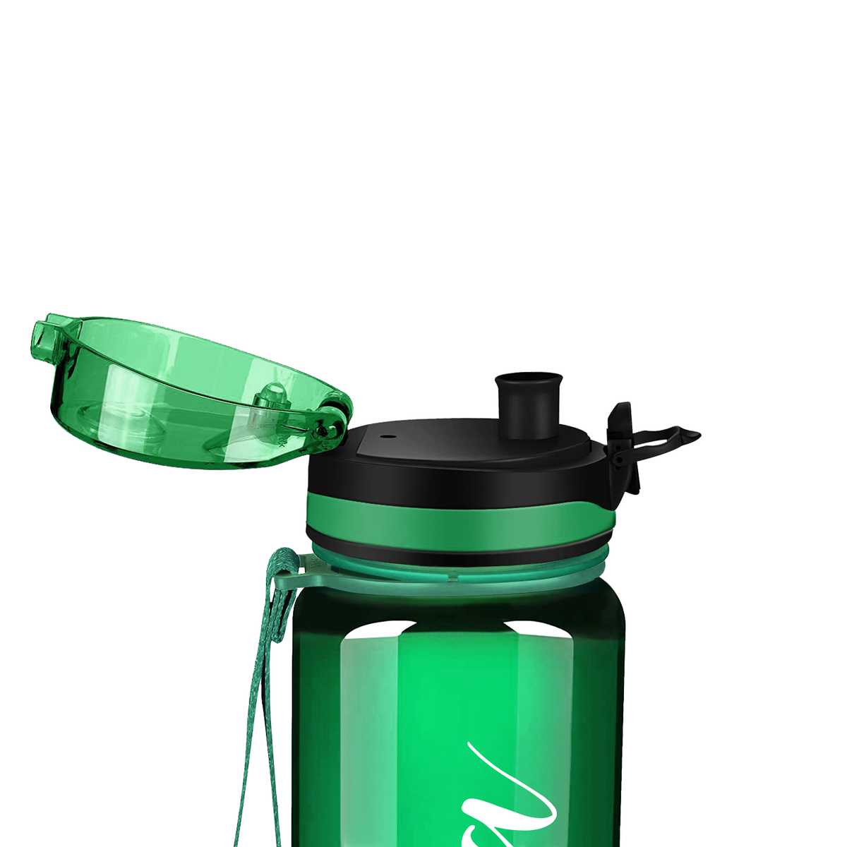 Green 32 oz Personalized Motivational Tracking Water Bottle