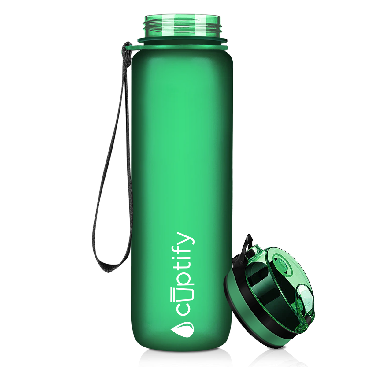 Green Frosted 32 oz Hydration Tracker Water Bottle