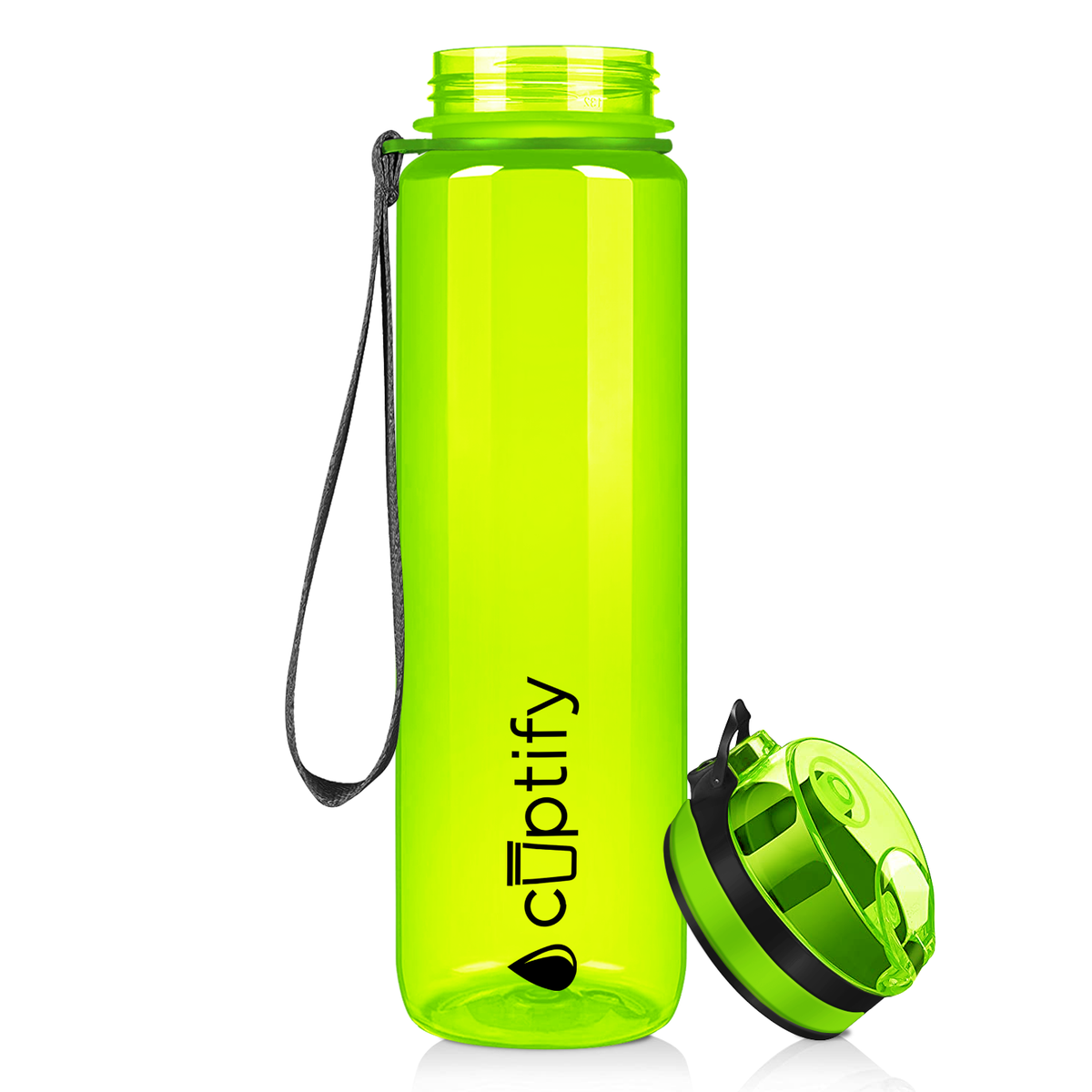 Lemon Gloss 32 oz Hydration Tracker Water Bottle