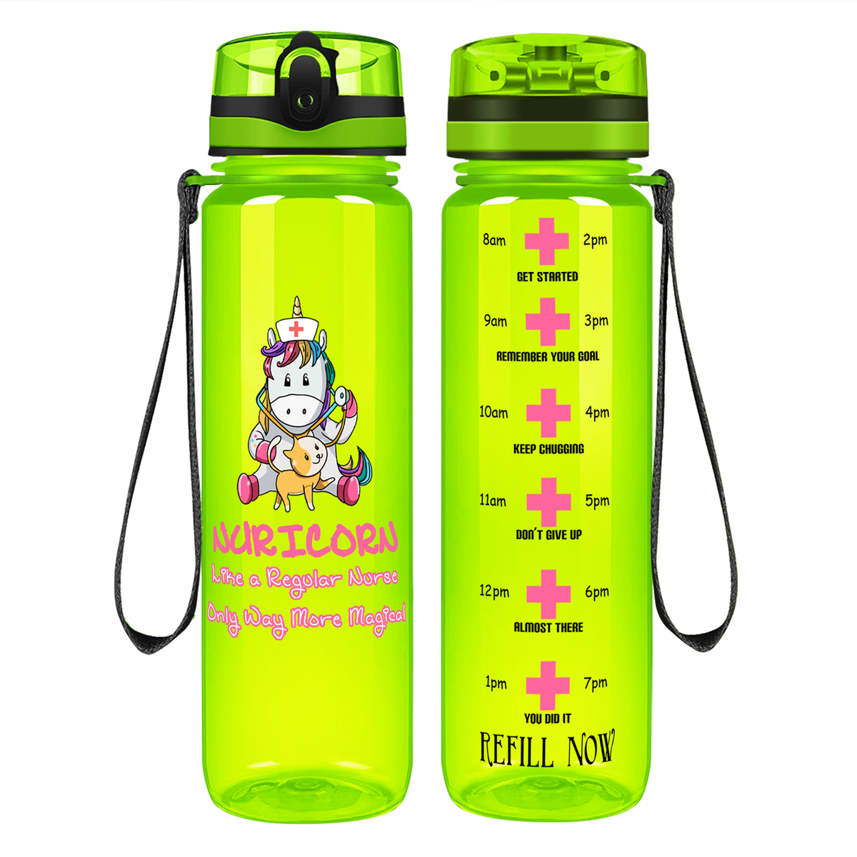 Nuricorn More Magical on 32oz Motivational Nurse Water Bottle