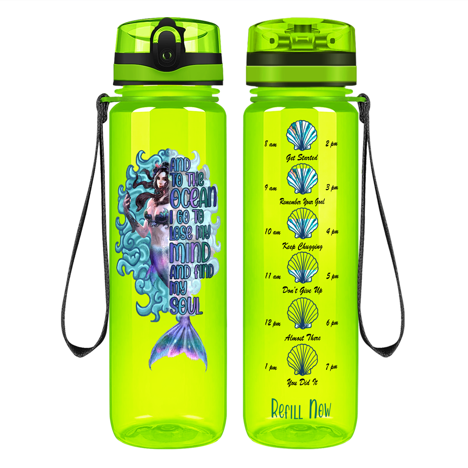 Find My Soul on 32 oz Motivational Tracking Water Bottle
