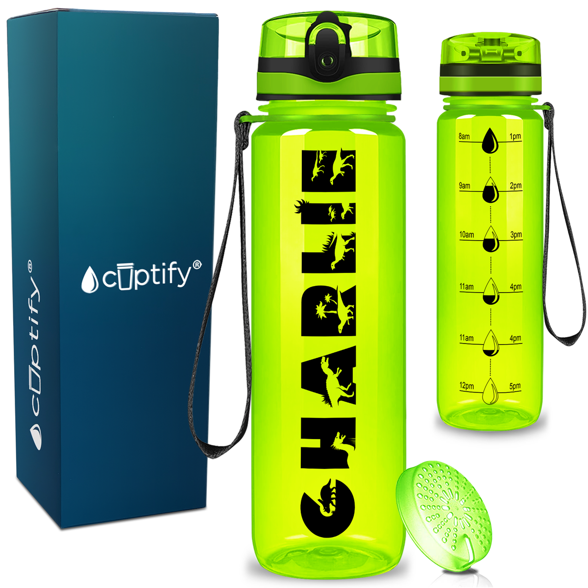 Personalized Dinosaur 32 oz Kids Water Bottle