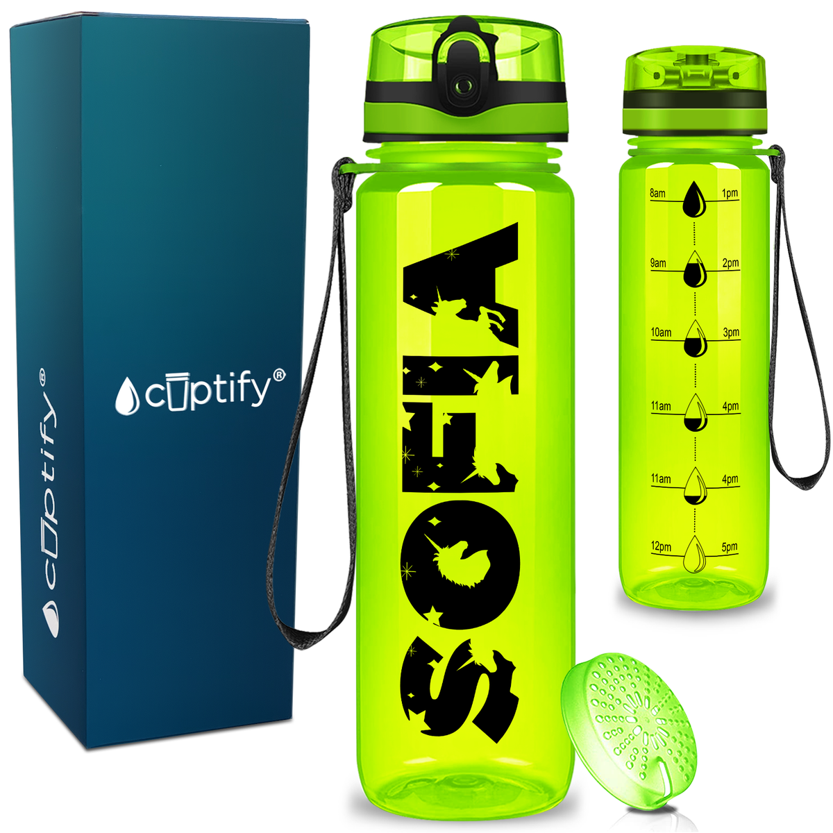 Personalized Unicorn Kids Water Bottle