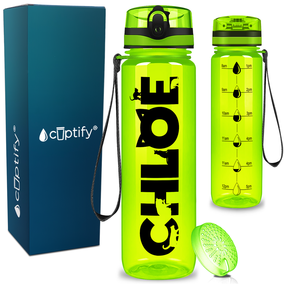 Personalized Cat Kids Water Bottle