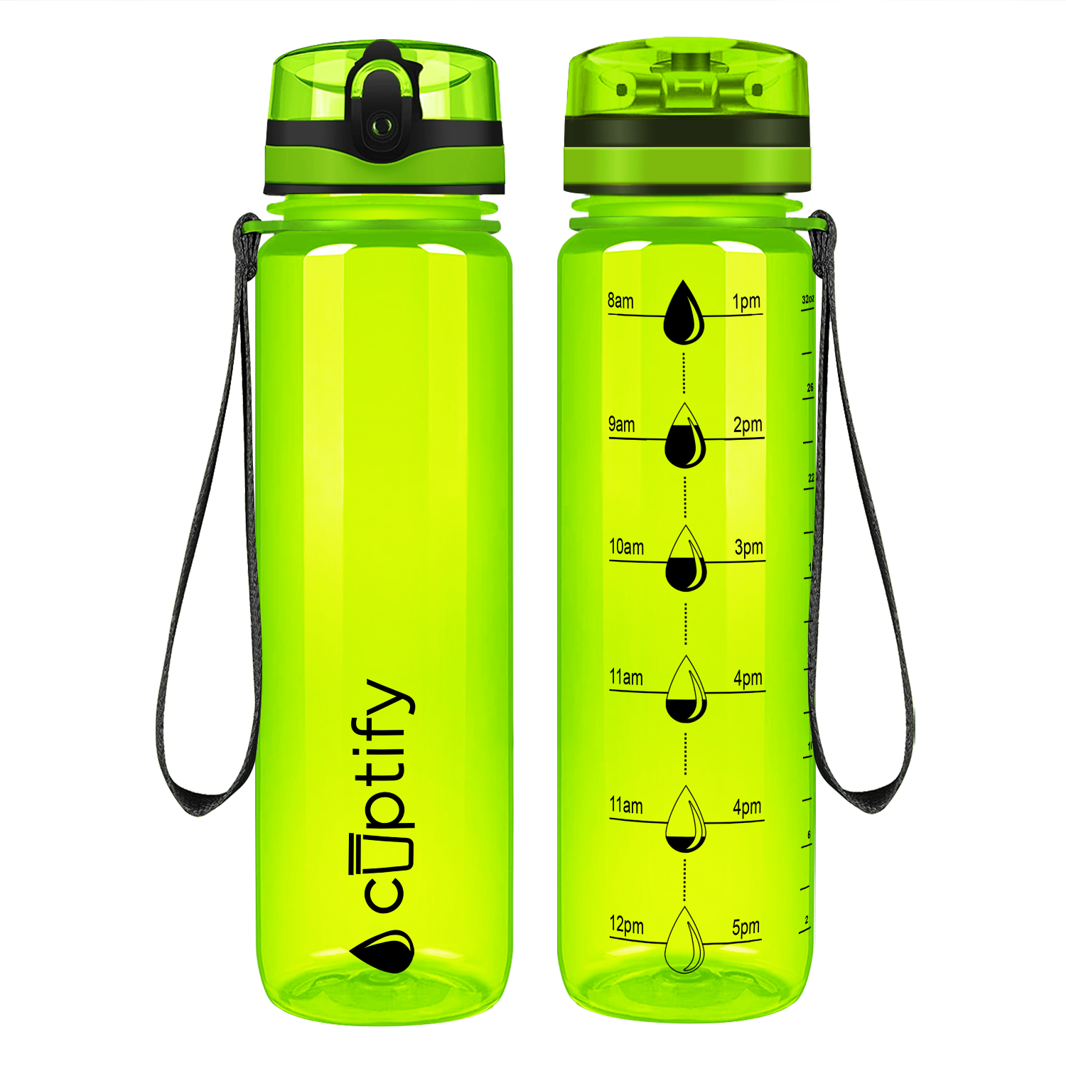 Cuptify Lemon Gloss Hydration Tracker Water Bottle