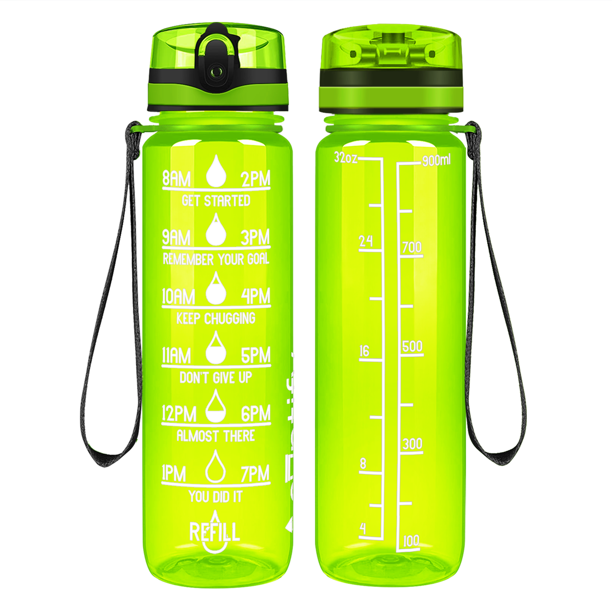 Cuptify Lemon Gloss Motivational Water Bottle