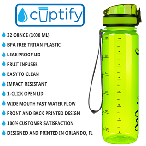 Cuptify Personalized Lemon Gloss 32 oz Water Bottle