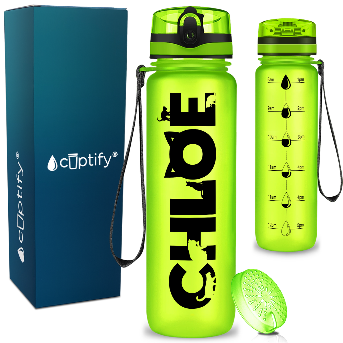 Personalized Cat Kids Water Bottle