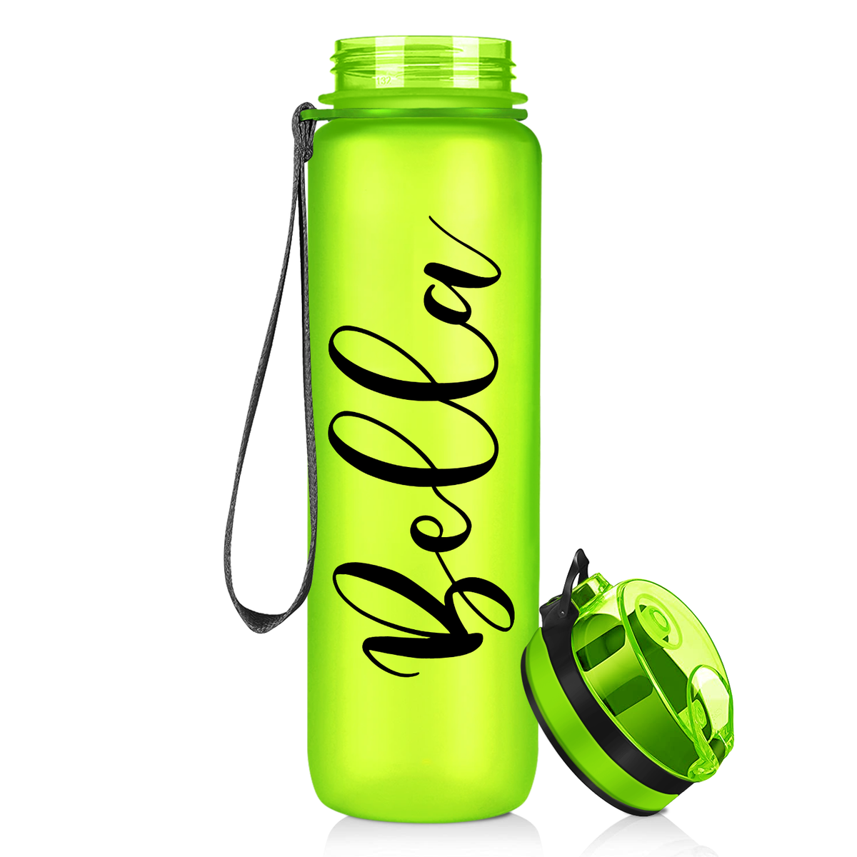 Personalized Lemon Frosted 32 oz Water Bottle