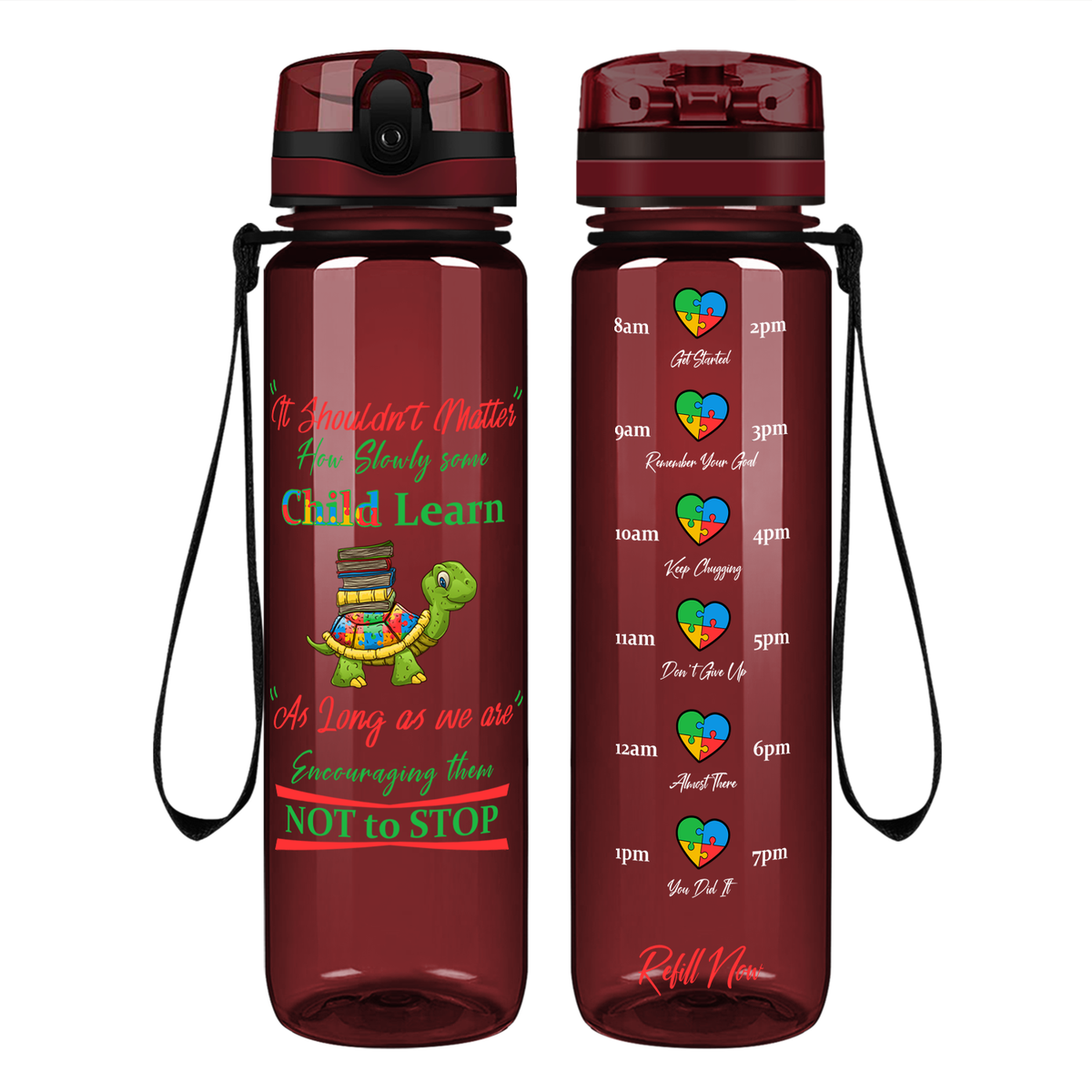 It Shouldn’t Matter on 32 oz Motivational Tracking Autism Water Bottle