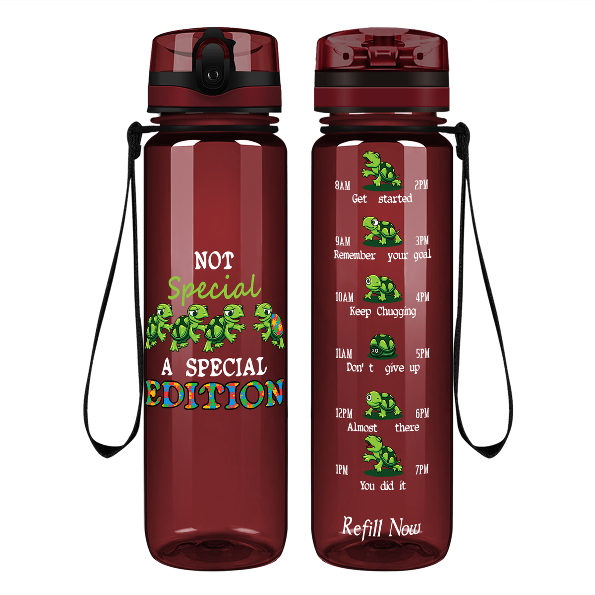 Not Special, A Special Edition on 32 oz Motivational Tracking Autism Water Bottle