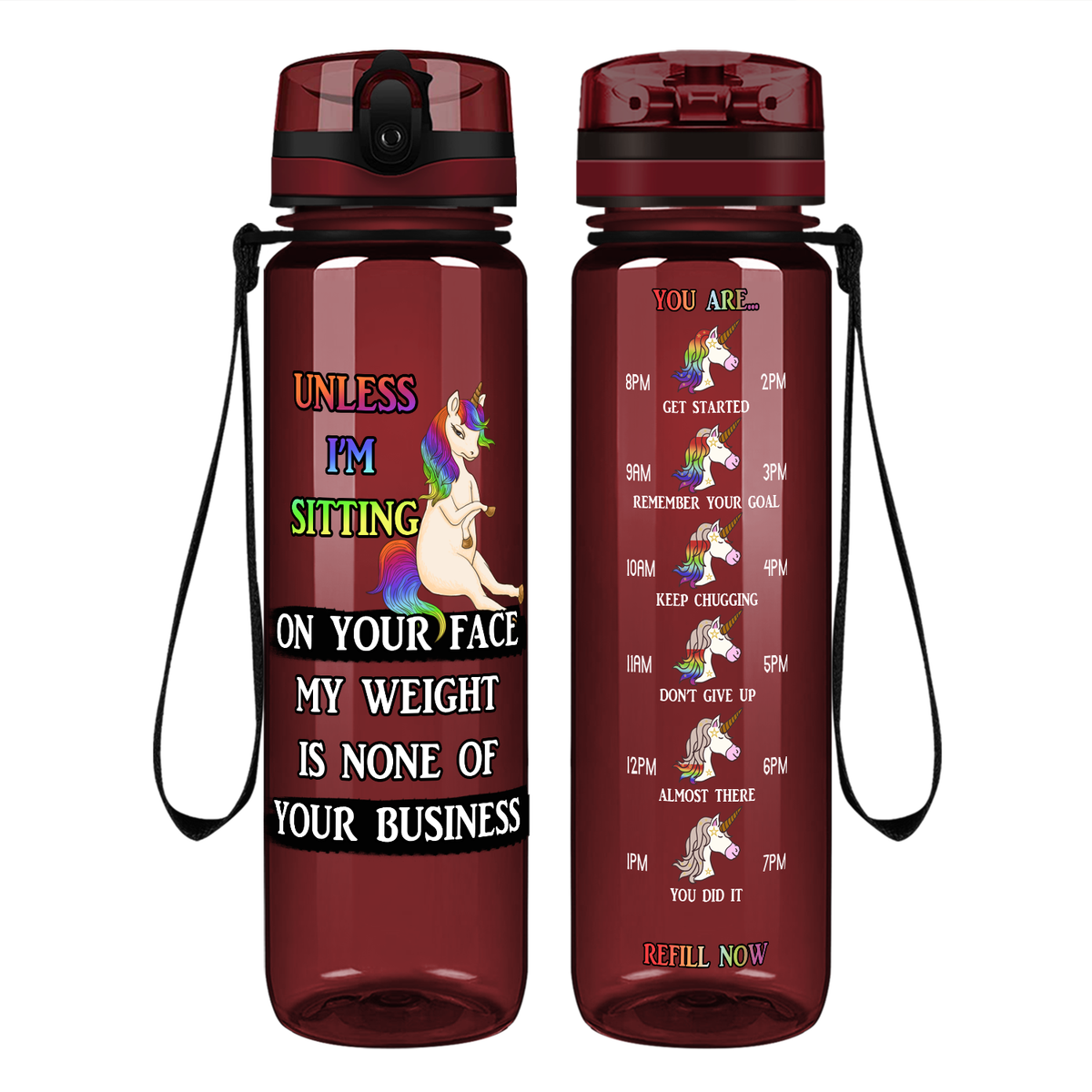 My Weight Is None Of Your Business on 32 oz Motivational Tracking Water Bottle