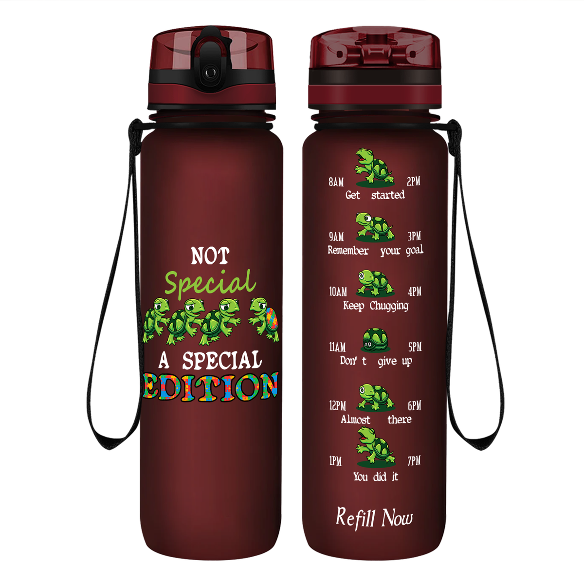 Not Special, A Special Edition on 32 oz Motivational Tracking Autism Water Bottle