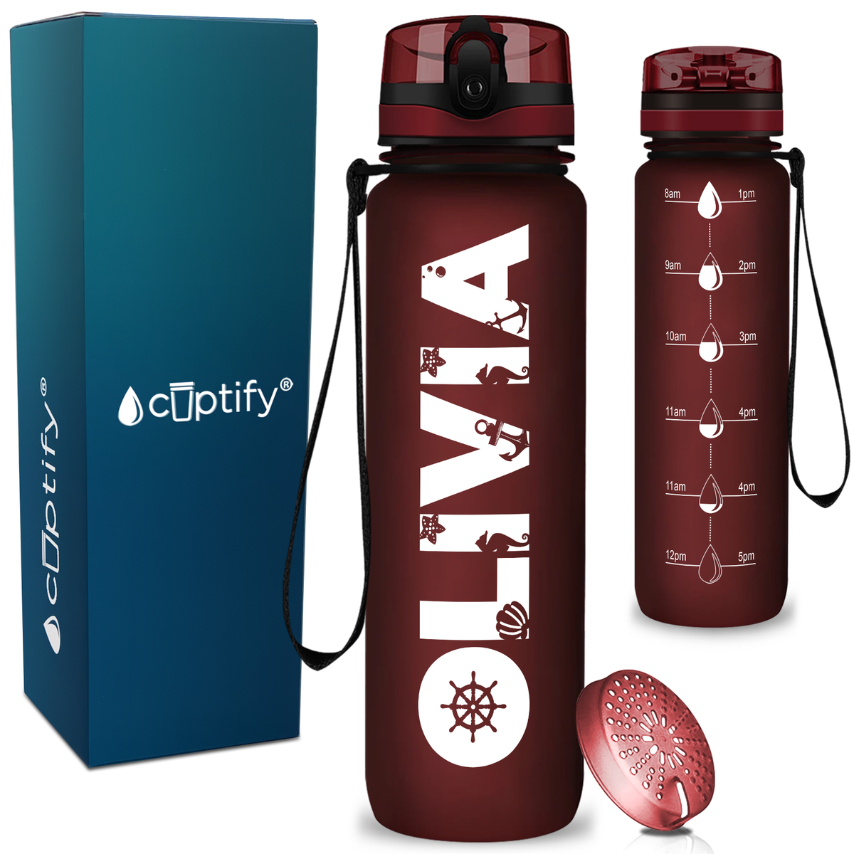 Personalized Mermaid 32 oz Kids Water Bottle