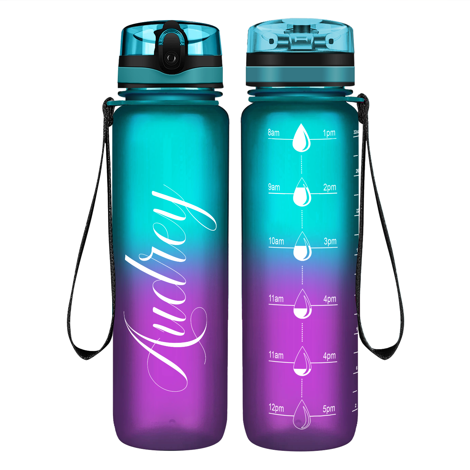 Cuptify Personalized Mermaid Frosted Water Bottle