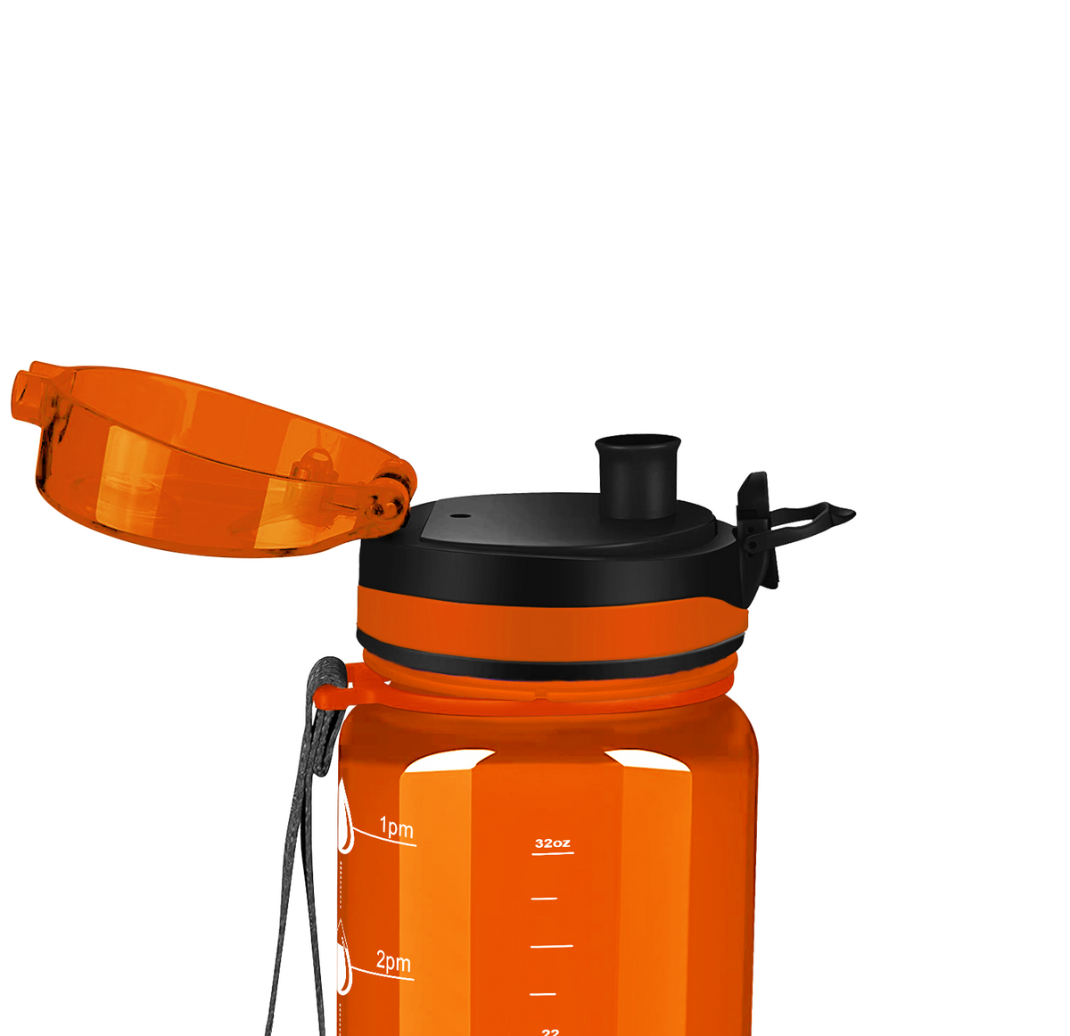 Cuptify Orange Gloss 32 oz Motivational Water Bottle