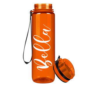 Cuptify Personalized Orange Gloss 32 oz Water Bottle