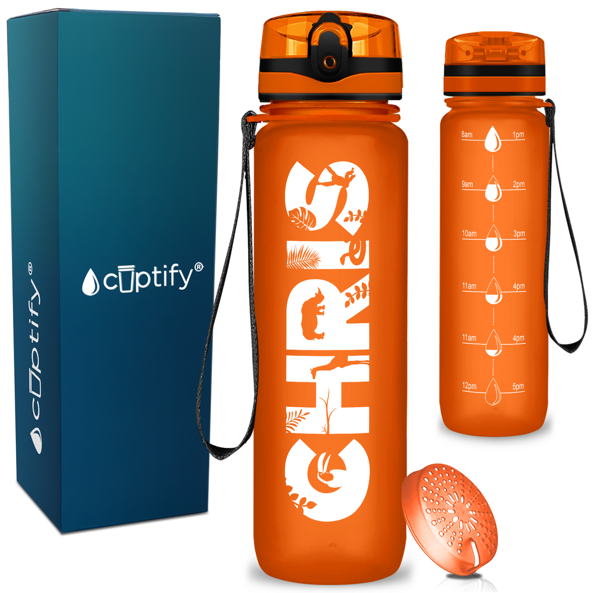 Personalized Safari Animals Kids Water Bottle