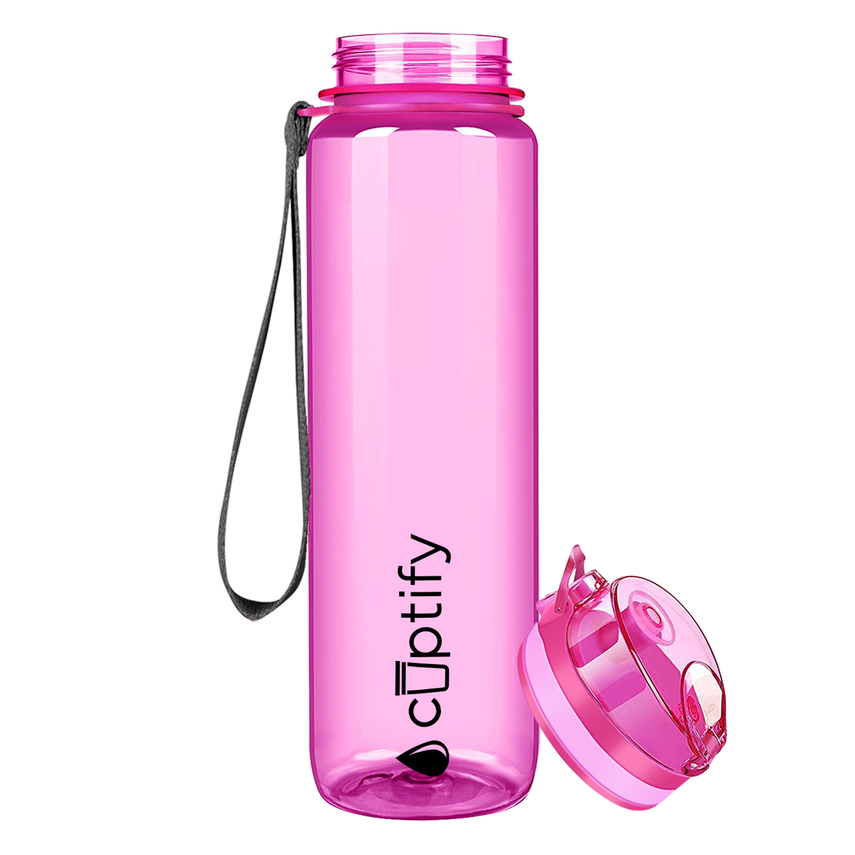 Pink Gloss 32 oz Hydration Tracker Water Bottle