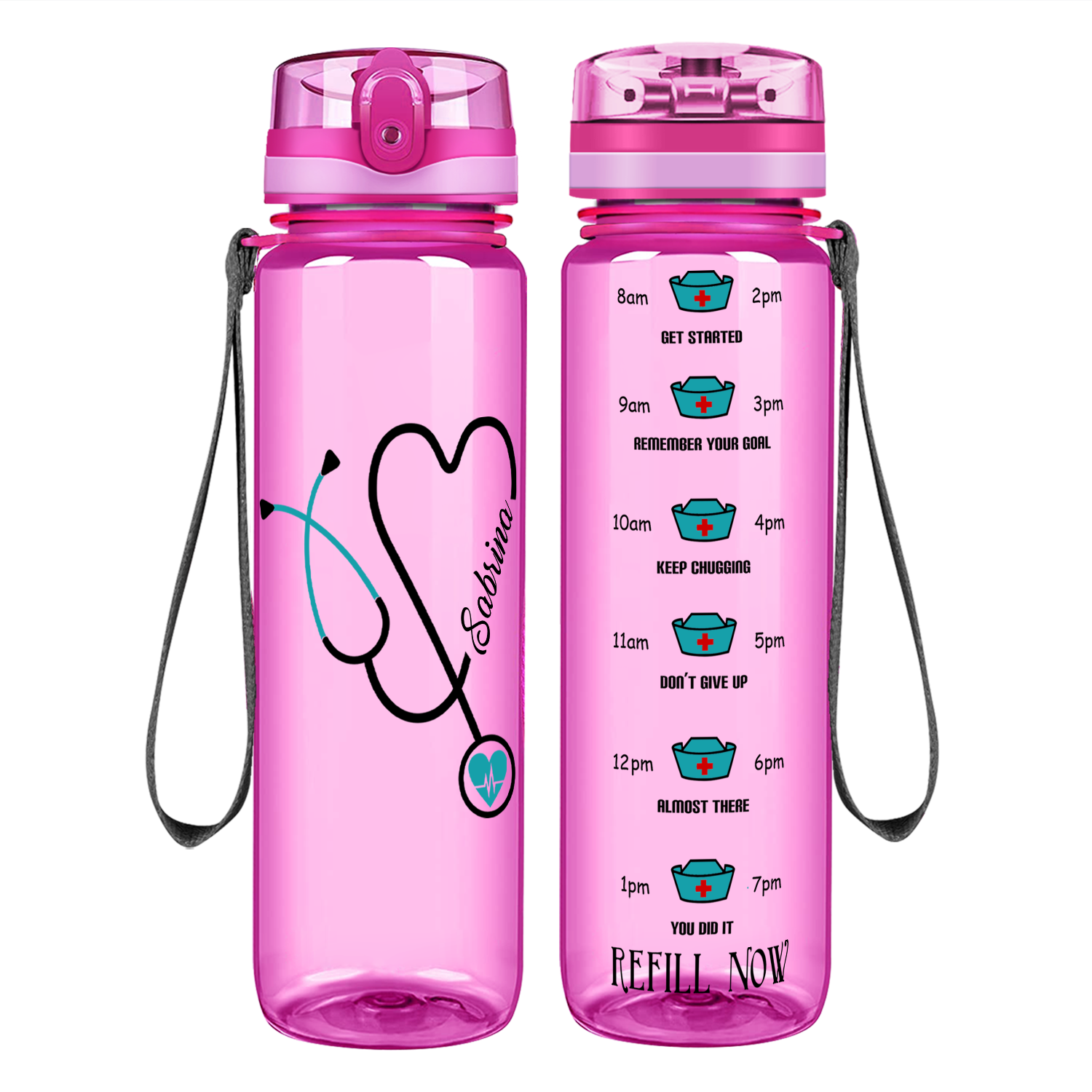 Nurse Life/ Motivational Water Bottle/ Water Tracker With 