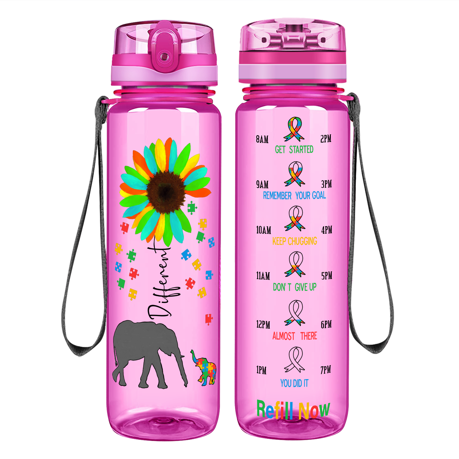 Be Different Motivational Tracking Water Bottle