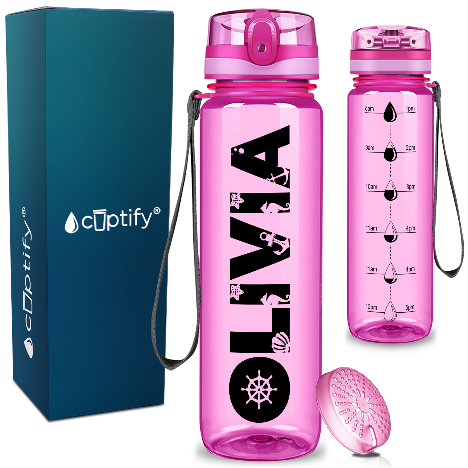 Personalized Mermaid 32 oz Kids Water Bottle