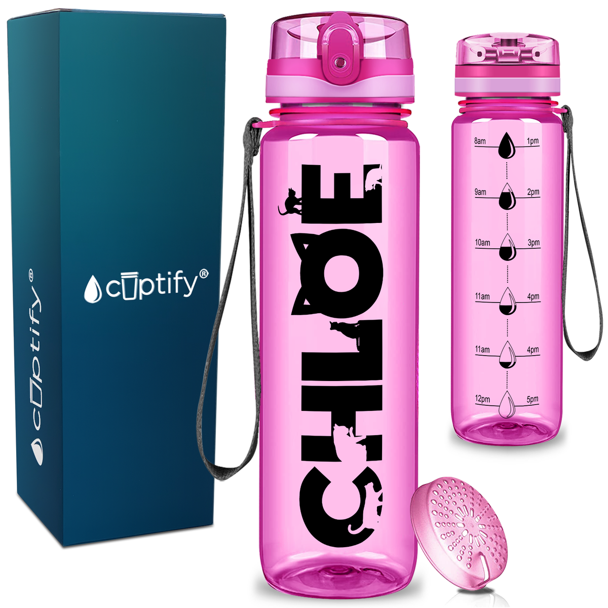 Personalized Cat Kids Water Bottle