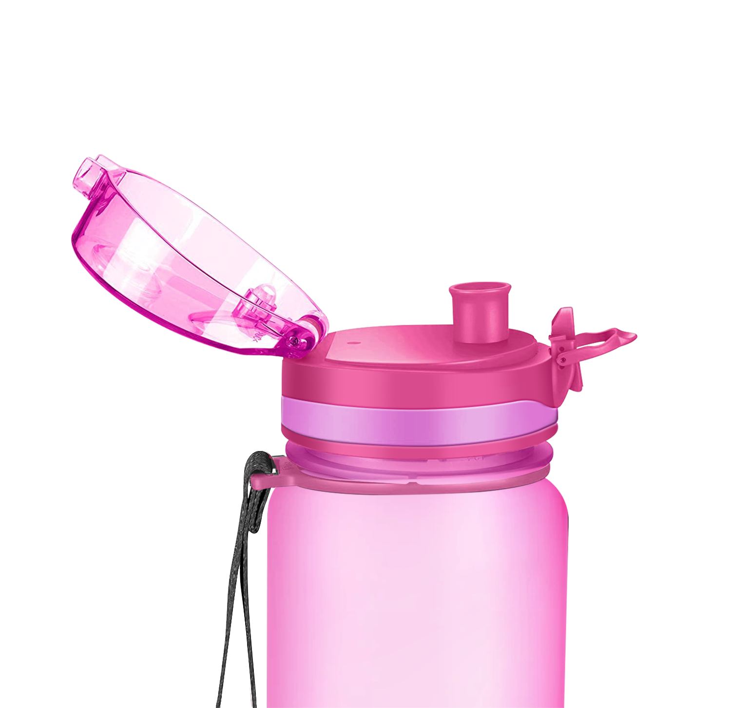 Cuptify Clear Frosted 32 oz Hydration Tracker Water Bottle