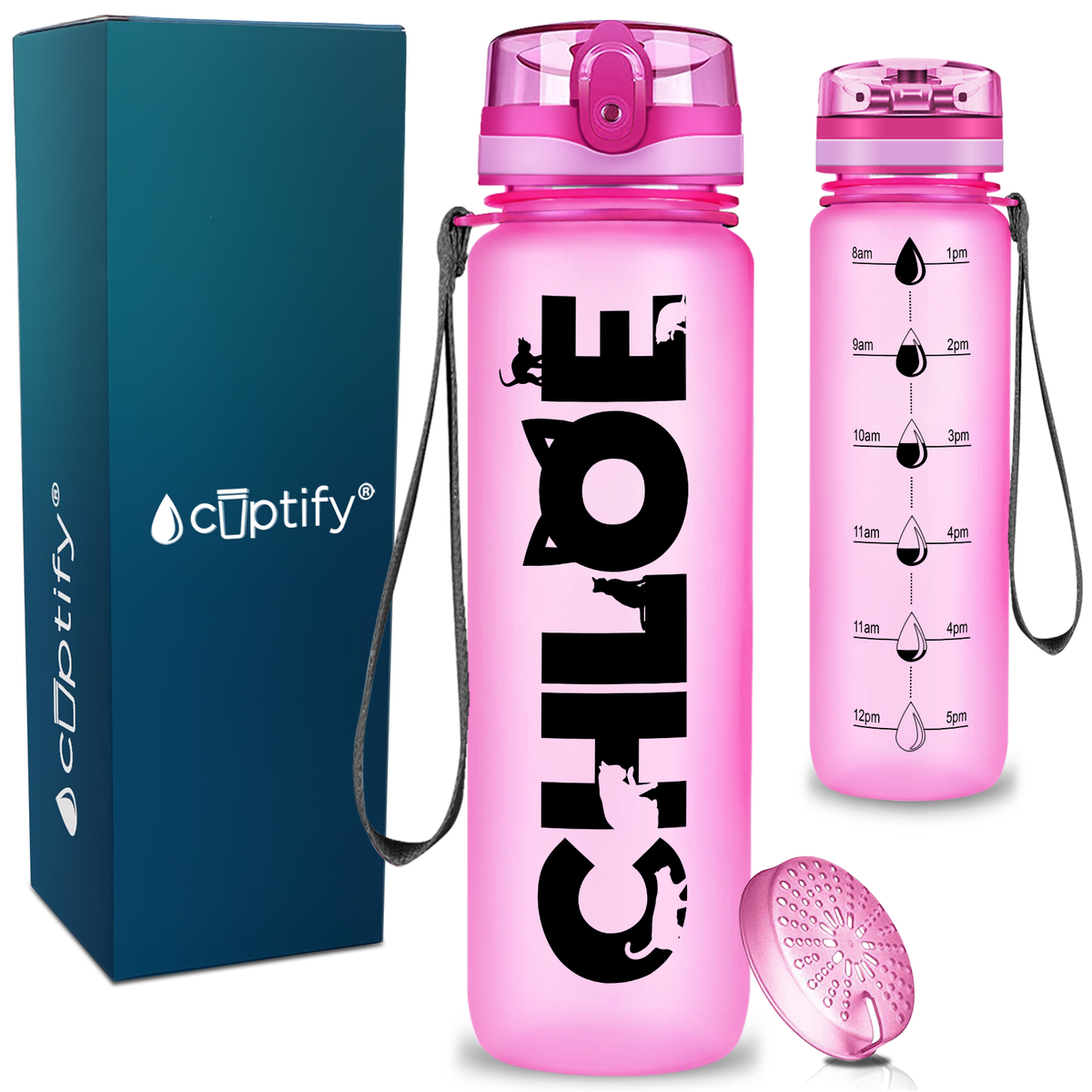 Personalized Cat Kids Water Bottle