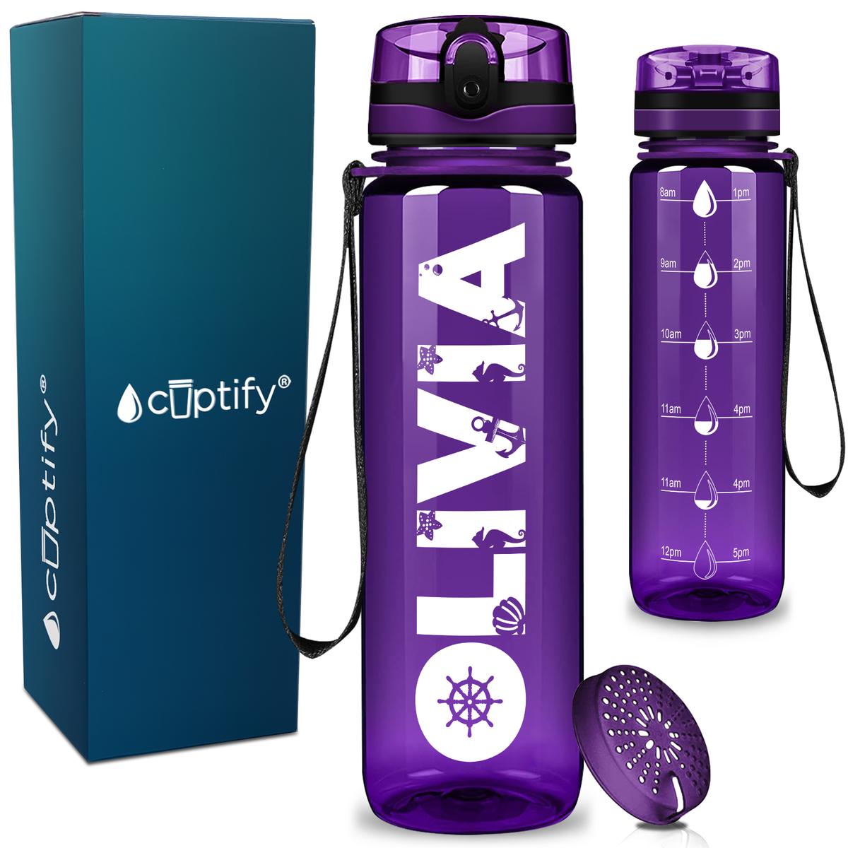 Personalized Mermaid 32 oz Kids Water Bottle