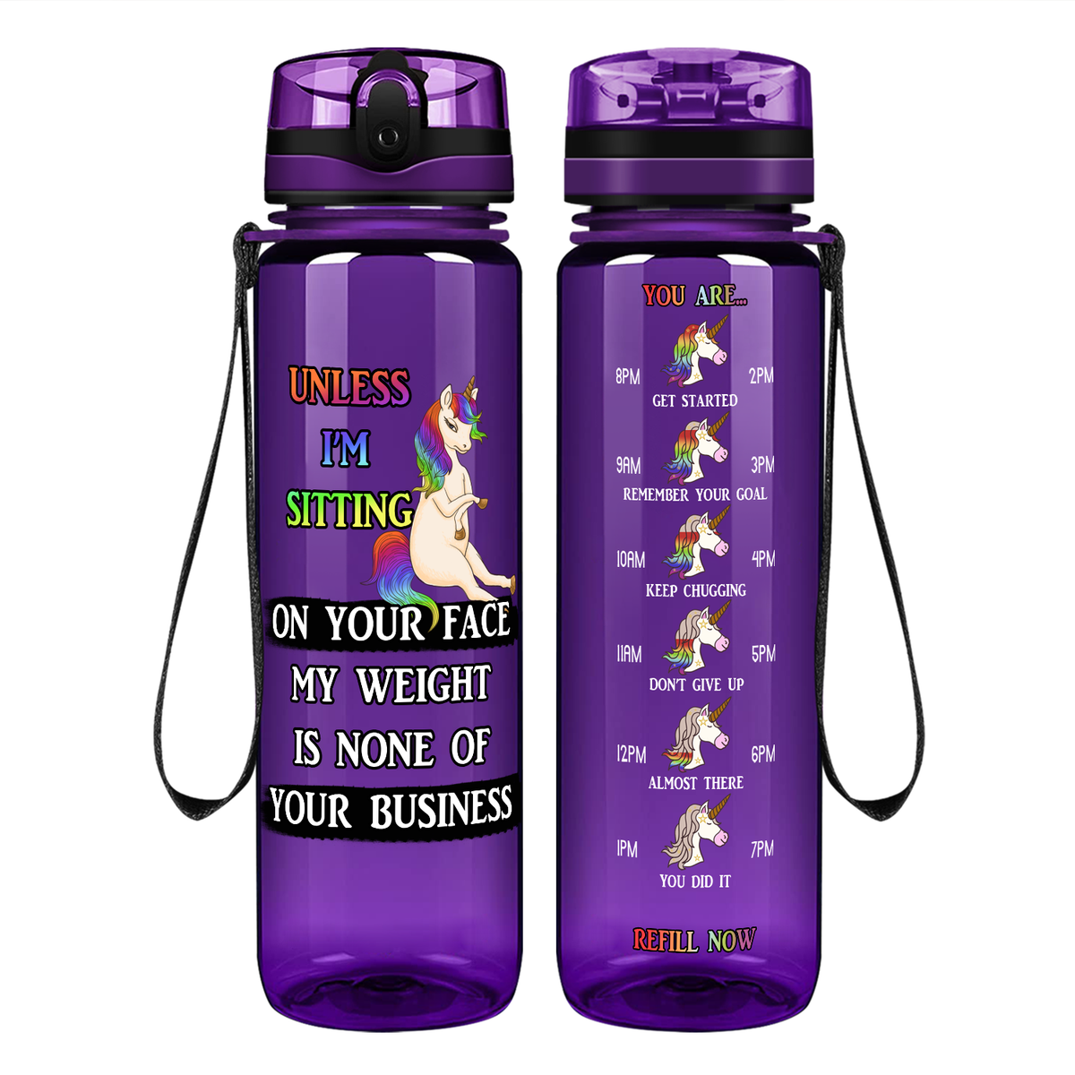 My Weight Is None Of Your Business on 32 oz Motivational Tracking Water Bottle