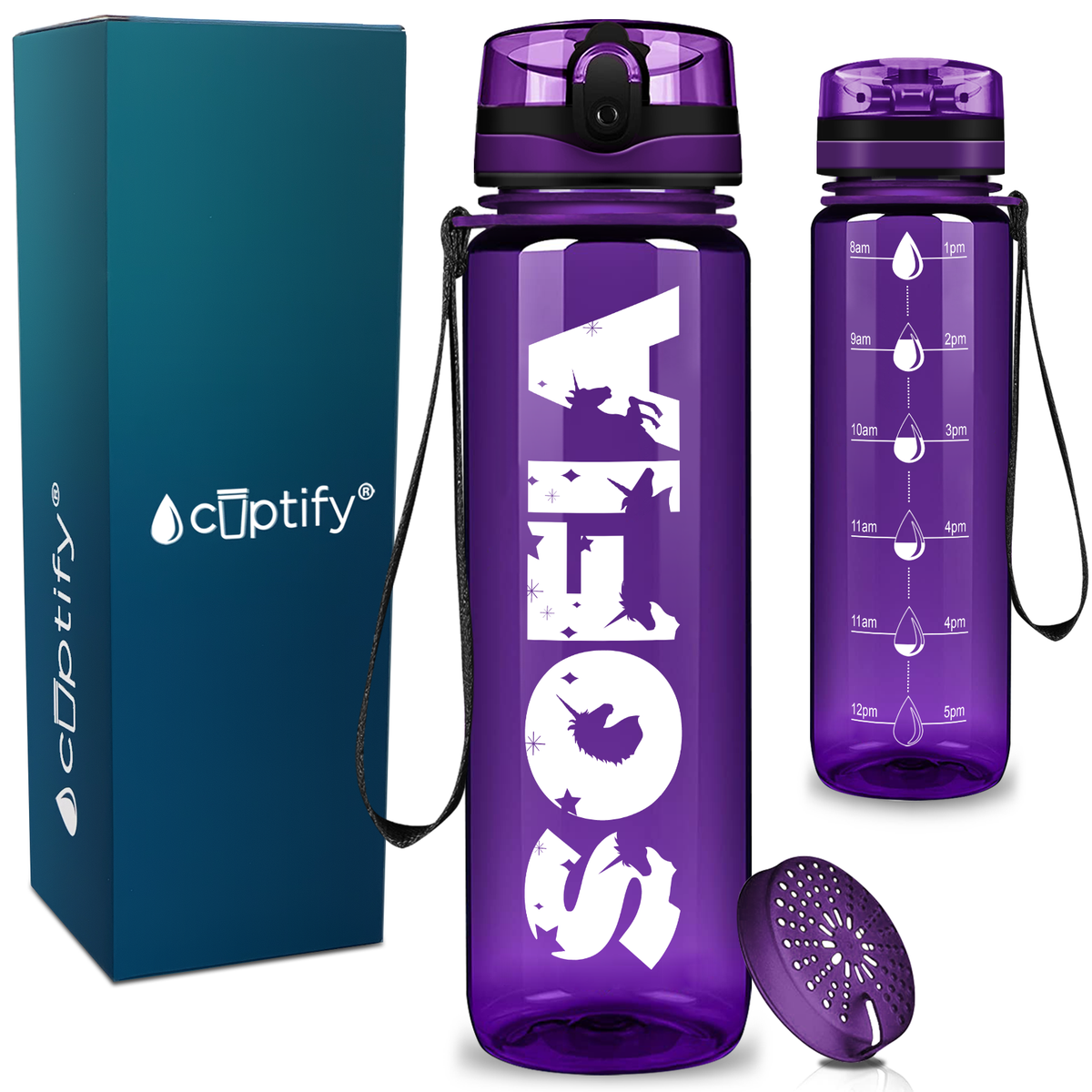 Personalized Unicorn Kids Water Bottle