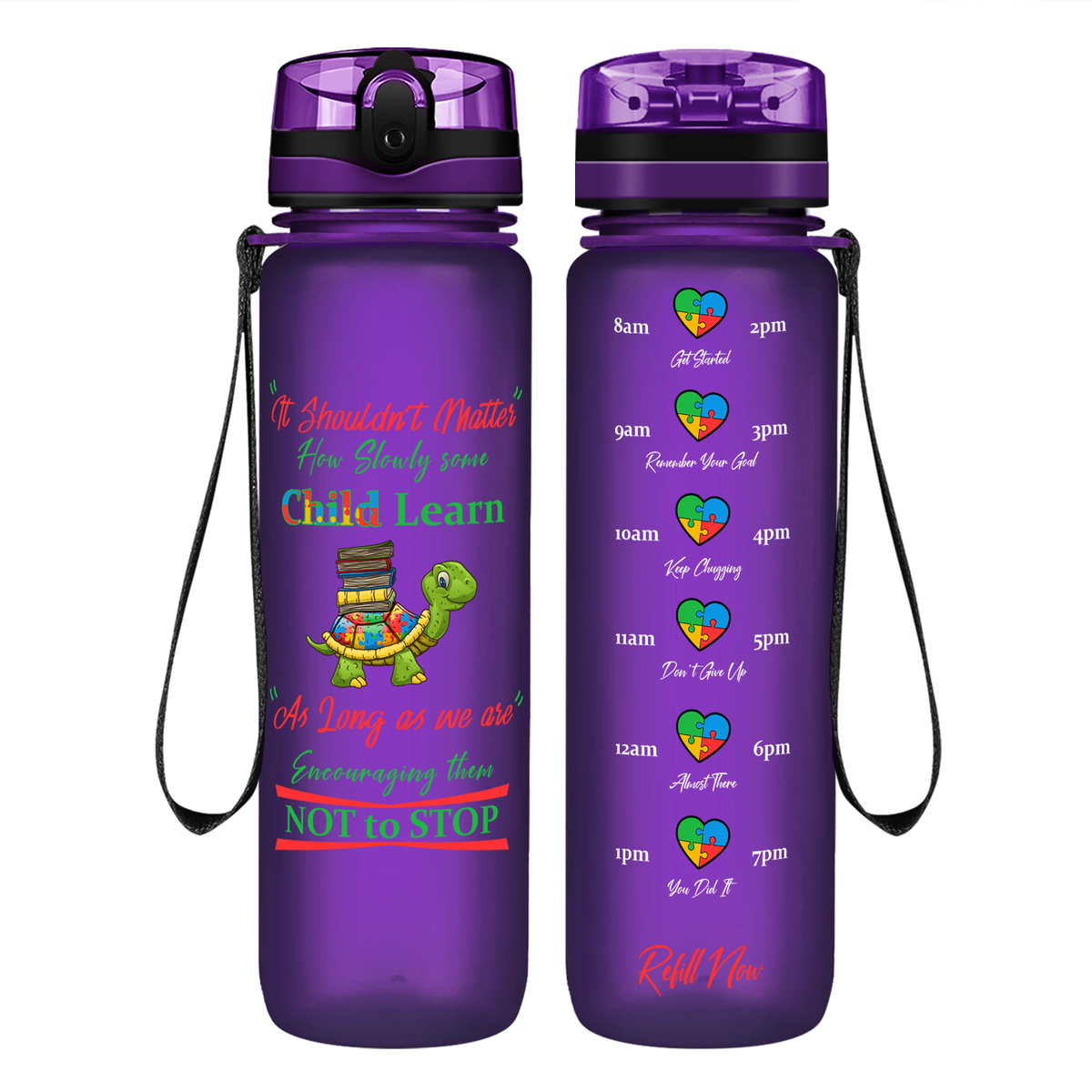 It Shouldn’t Matter on 32 oz Motivational Tracking Autism Water Bottle