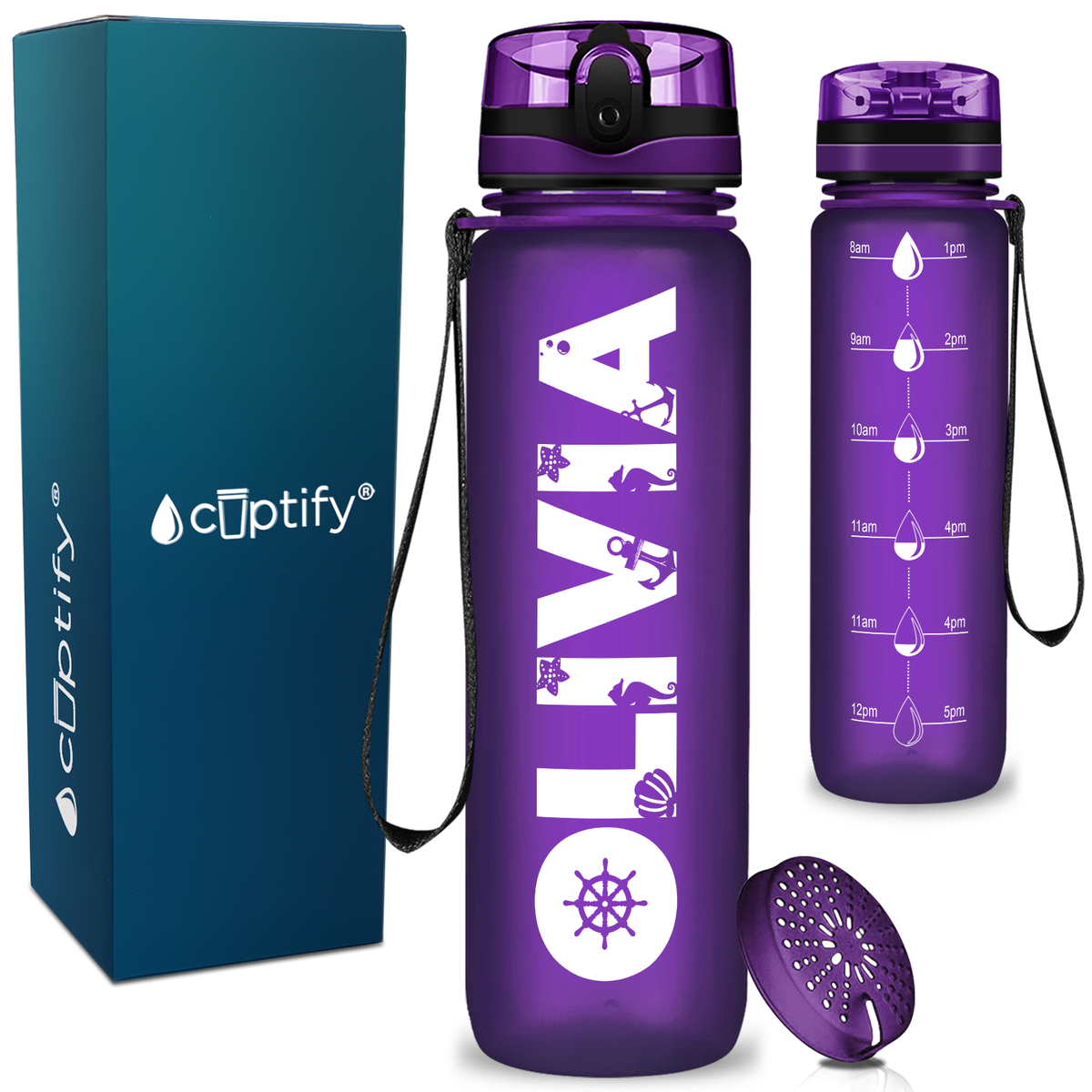 Personalized Mermaid 32 oz Kids Water Bottle