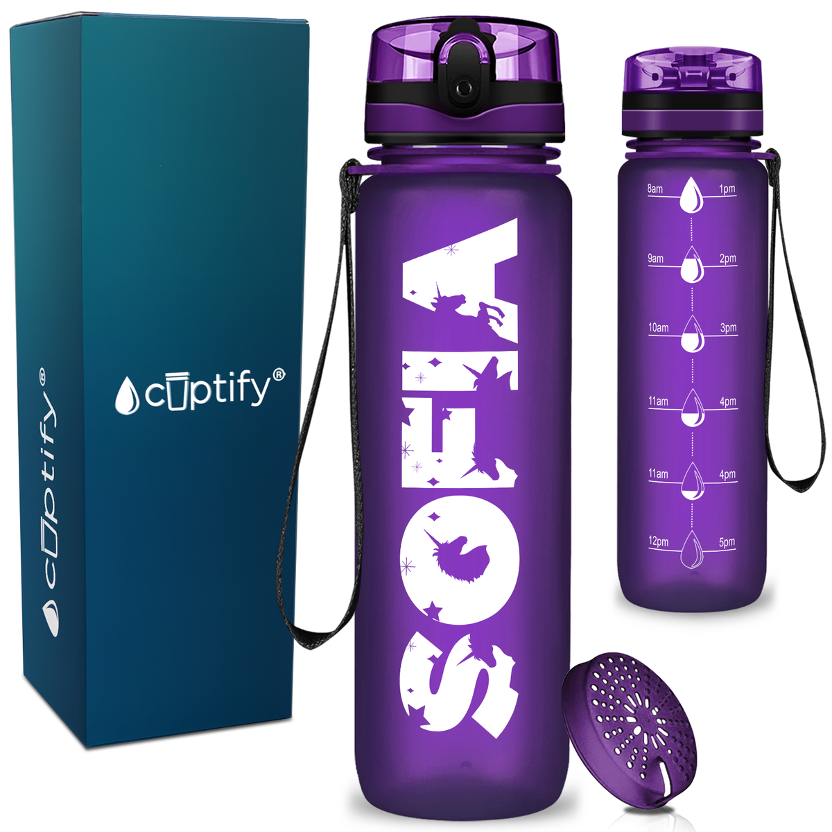 Personalized Unicorn Kids Water Bottle