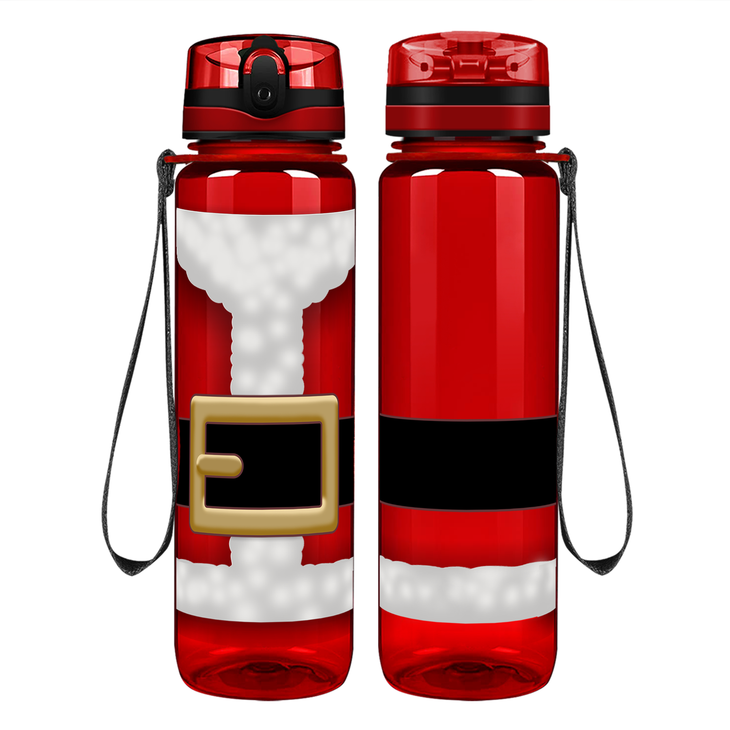 Santa Suit Wrap Motivational Tracking Water Bottle