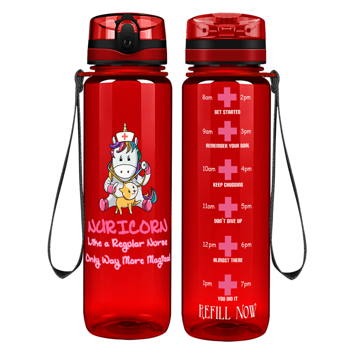 Nuricorn More Magical on 32oz Motivational Nurse Water Bottle