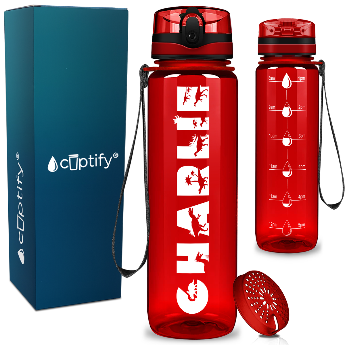 Personalized Dinosaur 32 oz Kids Water Bottle