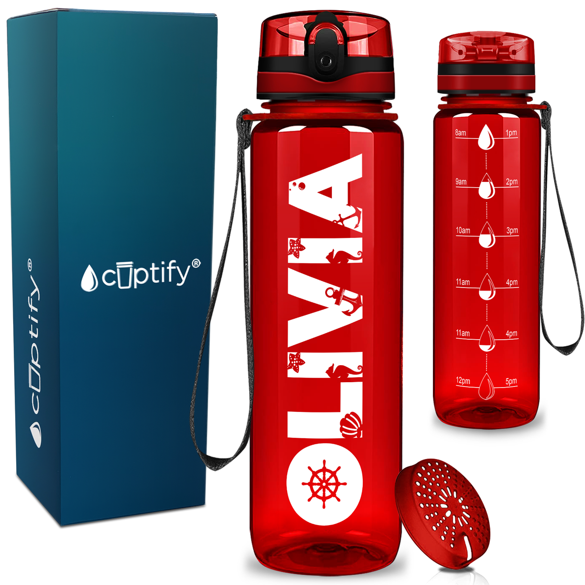 Personalized Mermaid 32 oz Kids Water Bottle