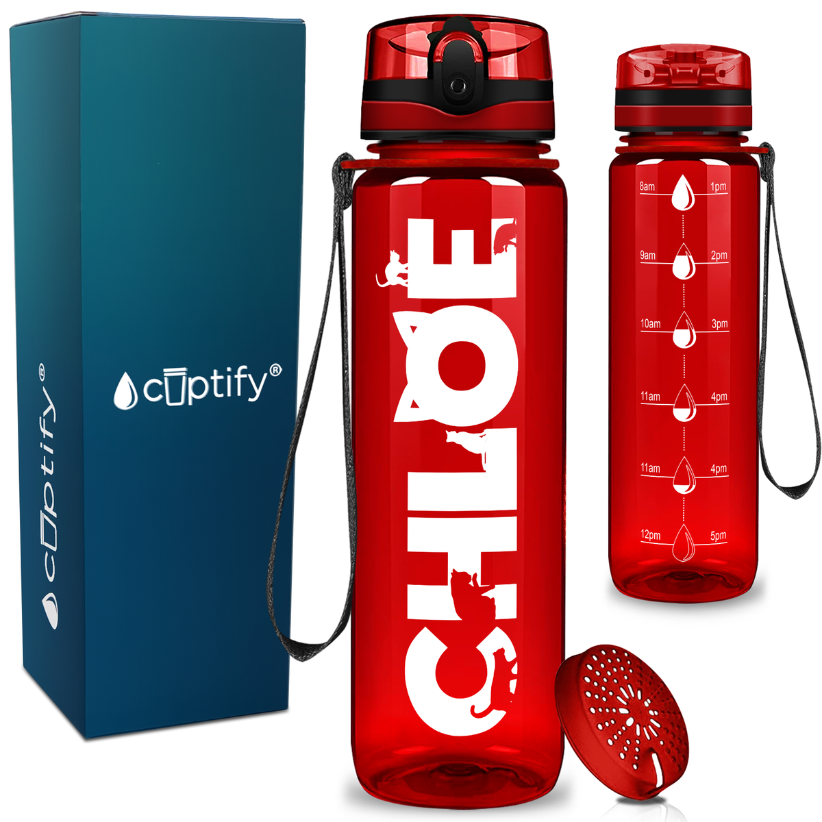 Personalized Cat Kids Water Bottle