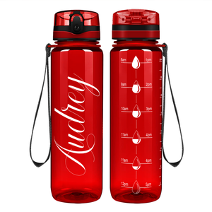 Cuptify Personalized Red Gloss Water Bottle