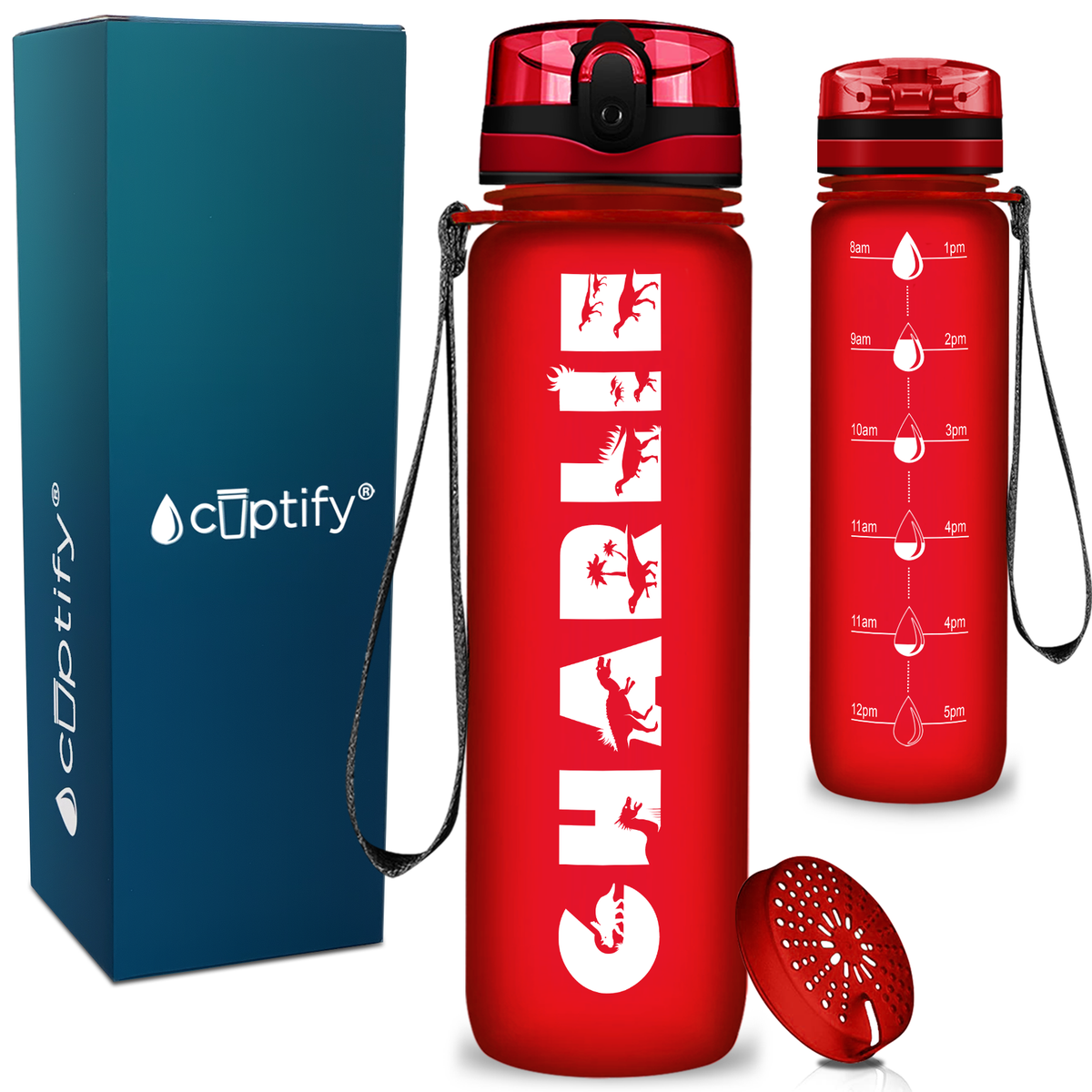 Personalized Dinosaur 32 oz Kids Water Bottle